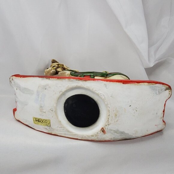 Vintage Enesco Decorative Rocking Horse Coin Bank Piggy Bank Christmas - Picture 10 of 13